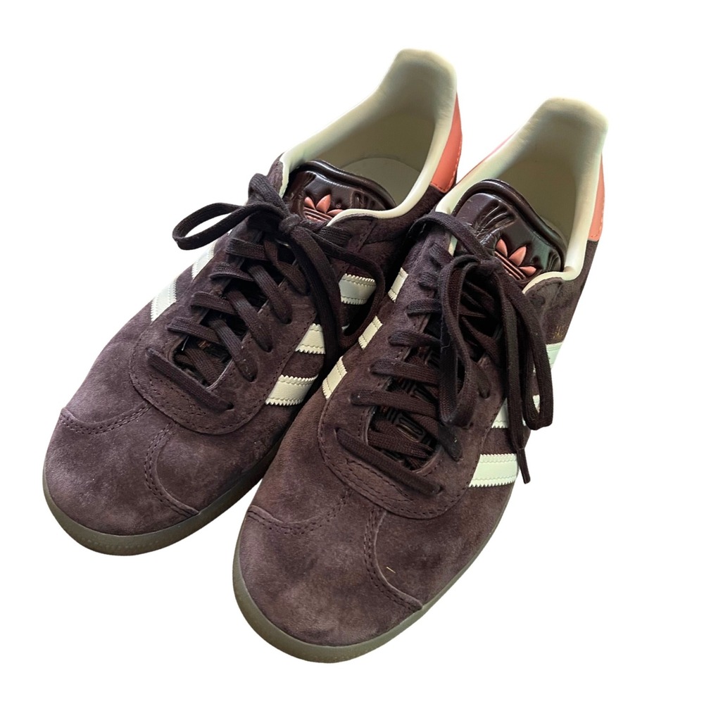 adidas Gazelle Sneakers Women 7.5 Maroon Pink Retro Terrace Suede IF3233 Low Top
